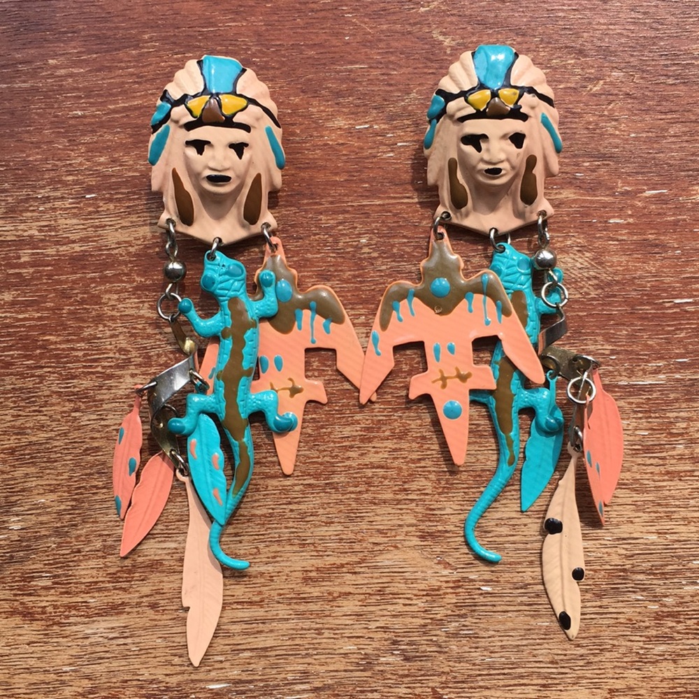 Vintage Southwestern Chief Earrings